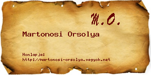 Martonosi Orsolya névjegykártya
