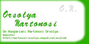 orsolya martonosi business card